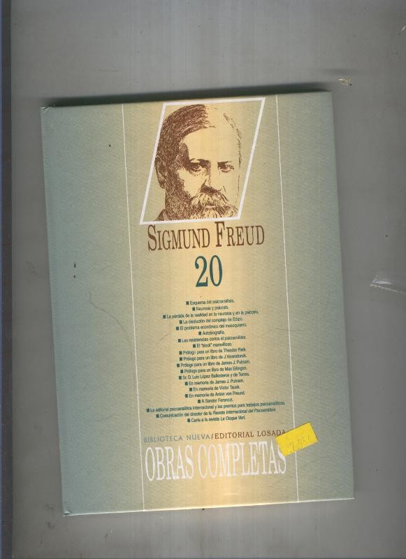 Obras completas de Sigmund Freud numero 20