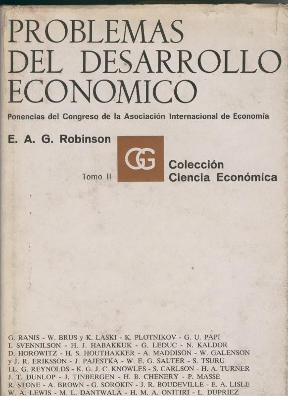 Problemas del desarrollo economico. Tomo II