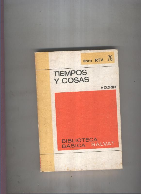 Biblioteca Basica Salvat libro RTV numero 076:Tiempes y cosas (numerado 1 en interior cubierta)