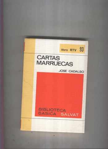 Biblioteca Basica Salvat libro RTV numero 093:Cartas marruecas(numerado 3 en interior cubierta)