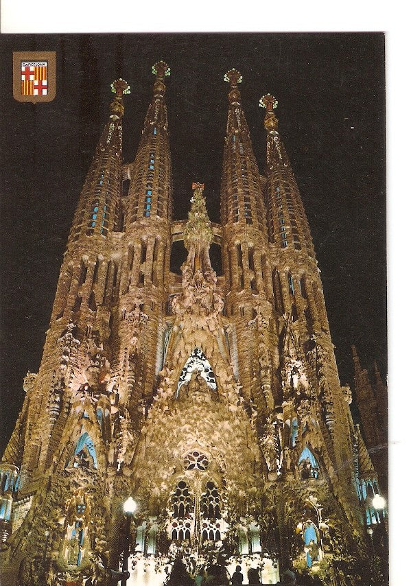 Postal 024475 : Templo de la Sagrada Familia (Gaudi) - Barcelona