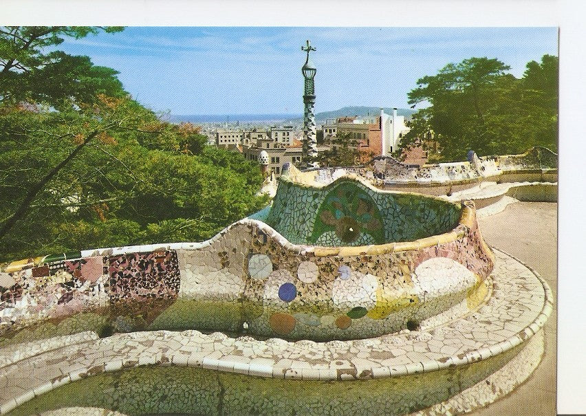 Postal 024477 : Vista desde el Parque Guell (Gaudi). Barcelona