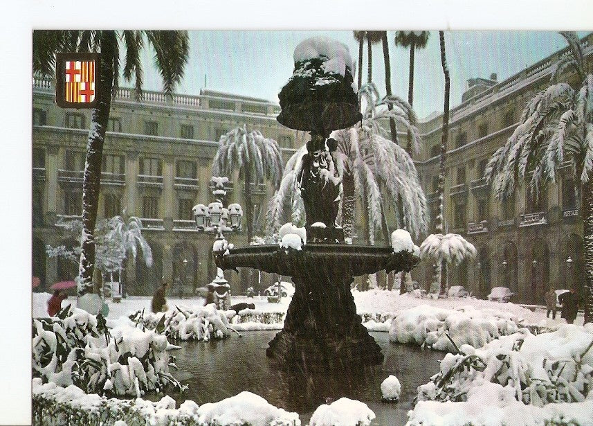 Postal 024524 : Barcelona. Nevada. Plaza Real