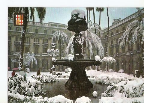 Postal 024524 : Barcelona. Nevada. Plaza Real