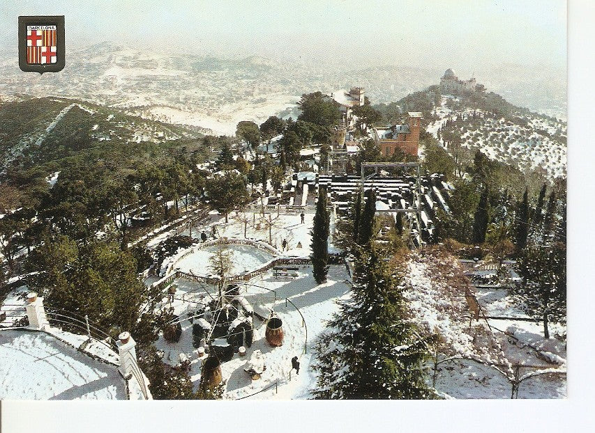 Postal 024525 : Barcelona. Nevada. Vista general desde el Tibidabo