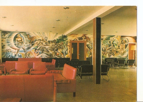 Postal 024571 : Pintura gran Mural. Hotel Ribot Riudellots de la Selva (Gerona). Aeropuerto