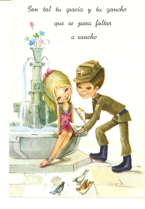 Postal 024585 : Dibujo pareja
