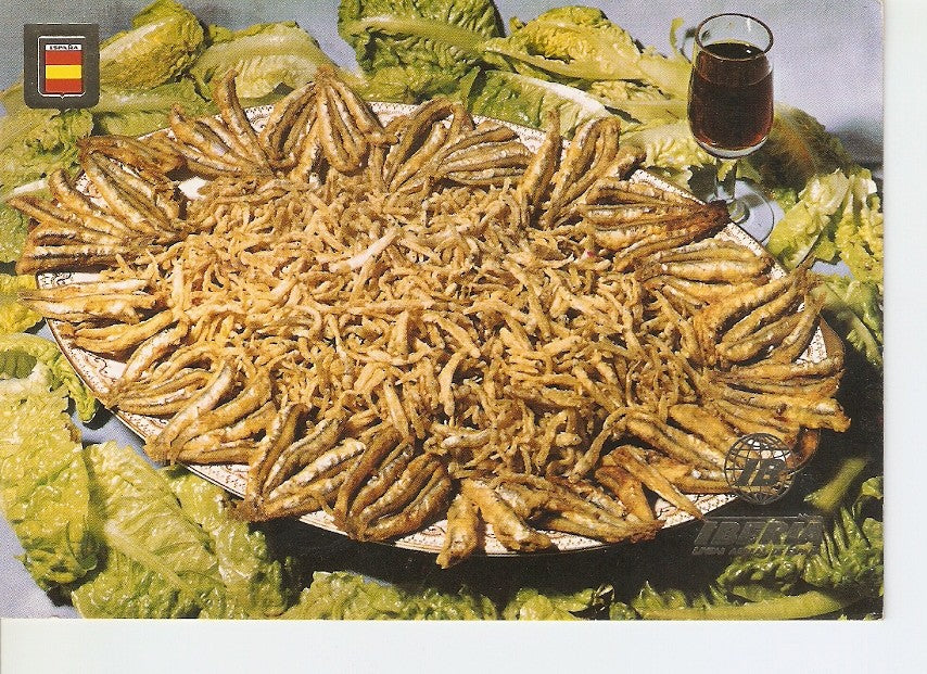 Postal 024601 : Boquerones y Chanquetes fritos. Iberia Lineas Aereas de España