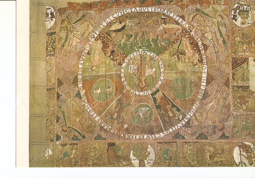 Postal 024617 : Tapiz bordado llamado del Genesis o de la Creacion. Museo de Arte de Cataluña (Barcelona)