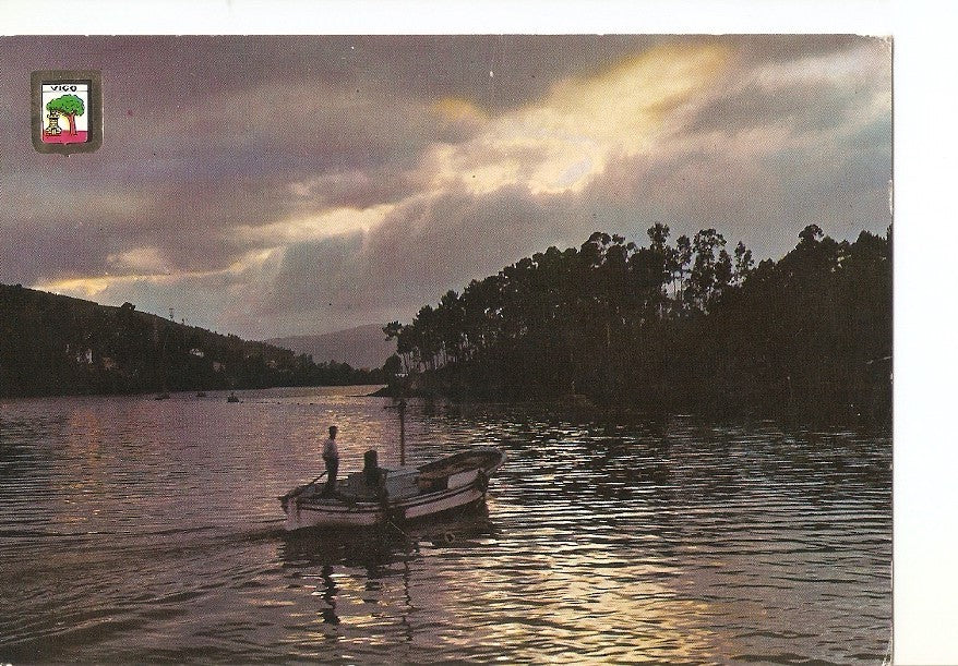 Postal 024647 : Atardecer en redondela. Ria de Vigo