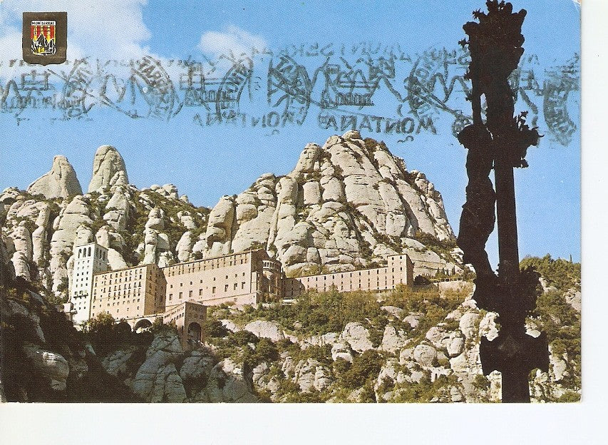 Postal 024658 : Monasterio desde el Camino de la Cueva. Montserrat