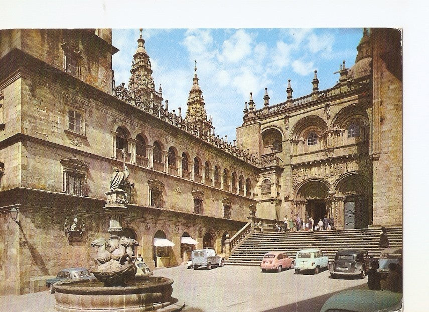Postal 024685 : Fuente y fachada de las Platerias. Santiago de Compostela
