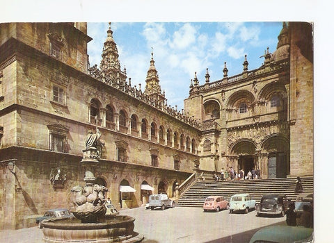 Postal 024685 : Fuente y fachada de las Platerias. Santiago de Compostela