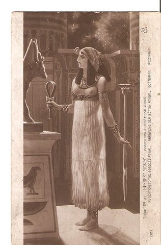 Postal 024700 : Invocation a da deesse Athor. Salon 1914 - Herbert Sidney