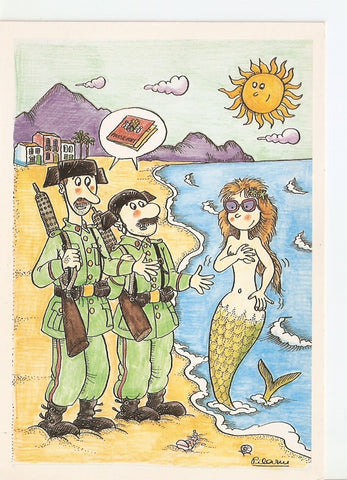 Postal 024801 : Sorpresa en la playa. Costas de España