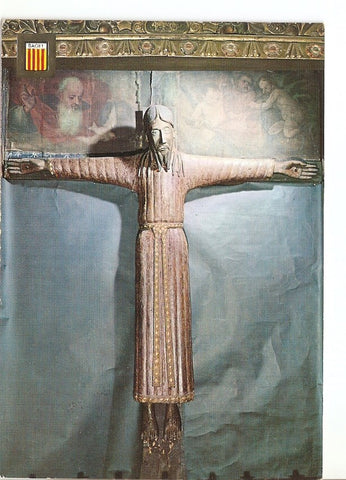 Postal 024853 : Cristo Majestad. Talla siglo XII. Baget (Girona)