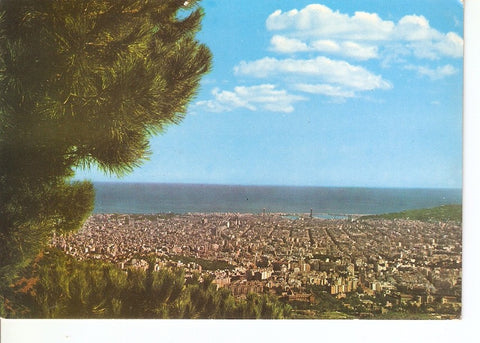 Postal 024856 : Vista de la ciudad de Barcelona desde el Tibidabo