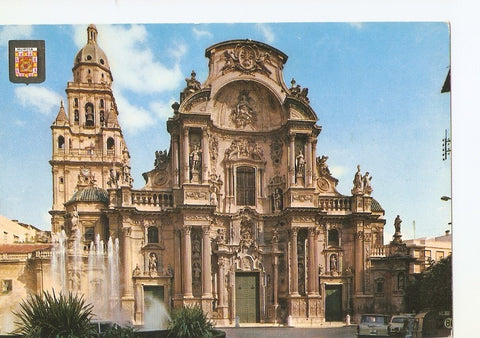 Postal 024869 : Fachada Catedral. Murcia