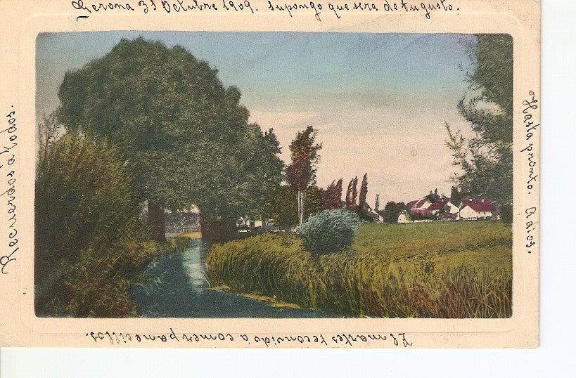 Postal 024894 : Pintura de paisaje
