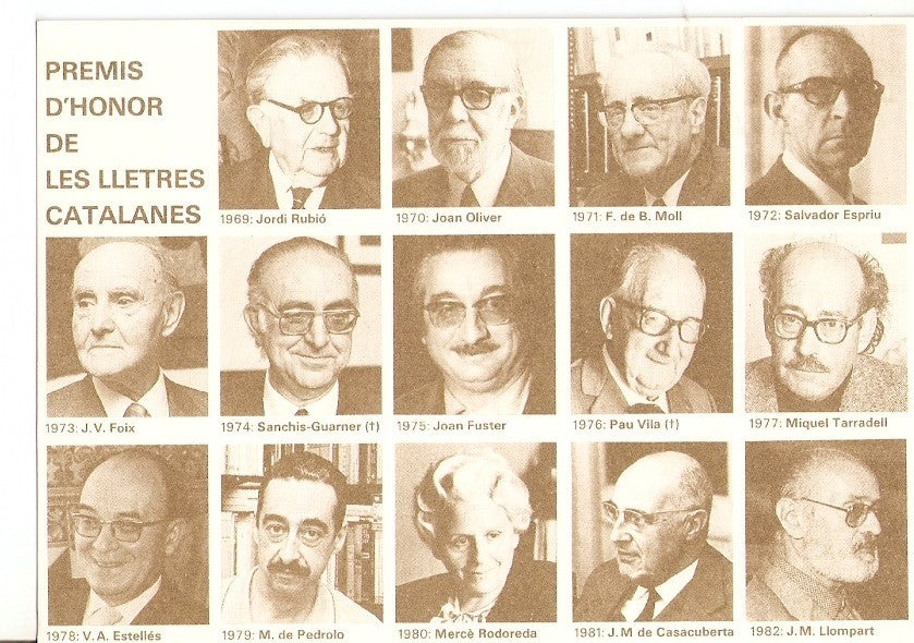 Postal 024932 : Premis dhonor de les lletres catalanes