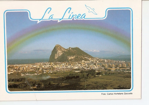 Postal 025012 : Arco iris sobre el Peñon. La Linea