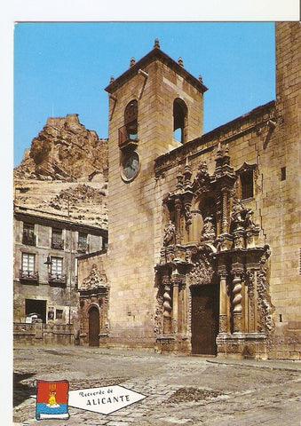 Postal 025026 : Portal iglesia Santa Maria. Alicante