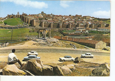 Postal 025166 : Vista parcial de la ciudad amurallada. Avila