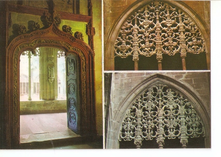 Postal 025177 : Detalles del Claustro de los Caballeros. Santa Maria la Real. Najera (Logroño)