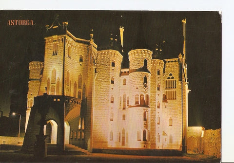 Postal 025188 : Palacio de Gaudi. Nocturna. Astorga (Leon)