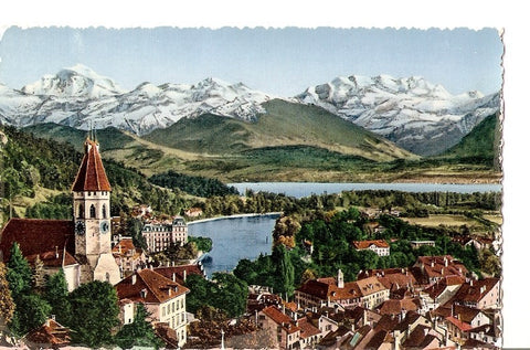 Postal 025242 : Thun mit Jungfrau und Blumlisalp