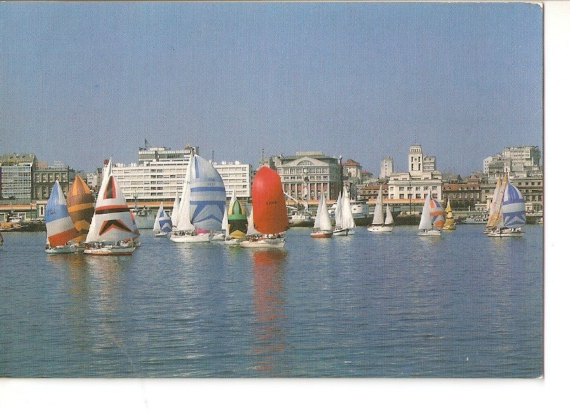 Postal 025249 : Regata en el puerto