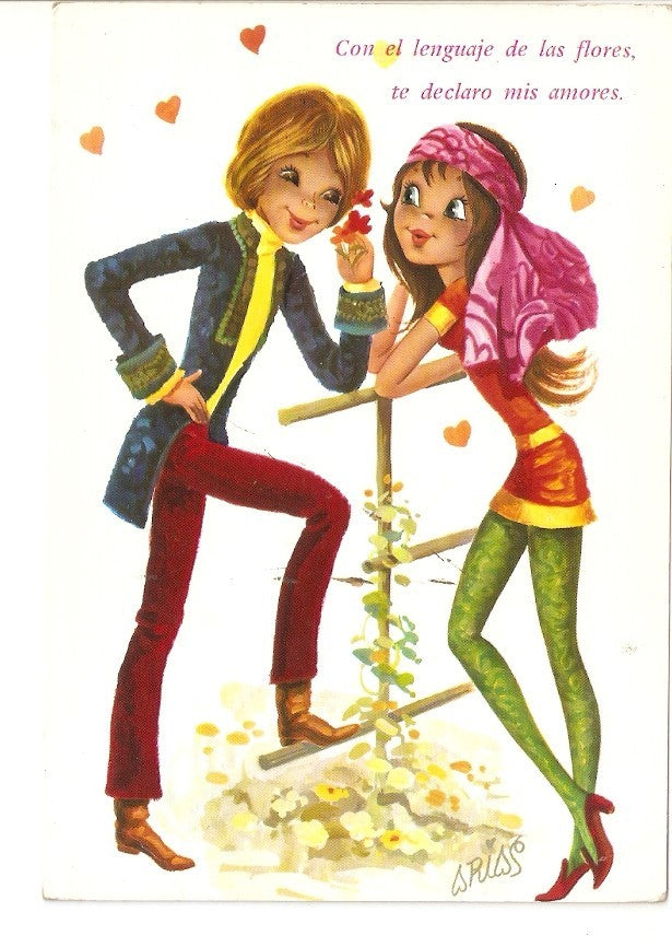 Postal 025269 : Dibujo pareja