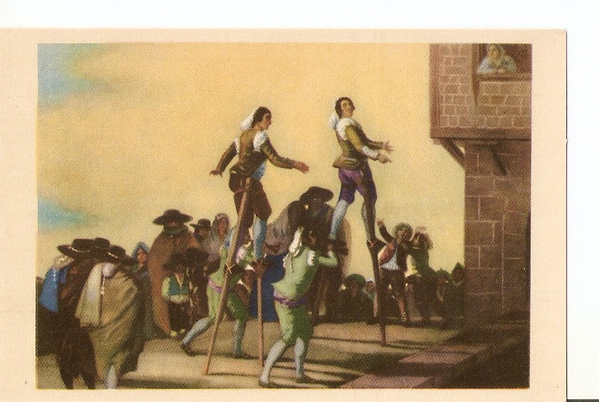 Postal 025279 : Pintura. Los zancos de Goya. Museo del Prado