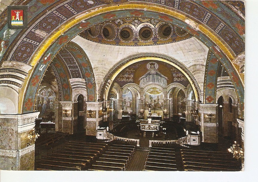 Postal 025555 : Interior de la Iglesia del Rosario. Lourdes