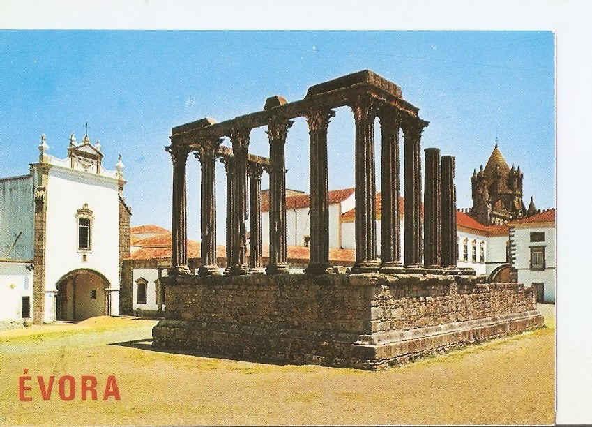 Postal 025583 : Templo Romano (Seculos II-III). Evora (Portugal)