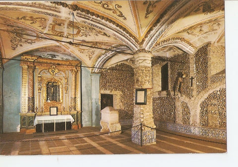 Postal 025584 : Iglesia de San Francisco - Capilla de los Huesos siglo XVI. Evora (Portugal)