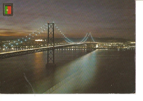 Postal 025587 : Cinco Continentes. Lisboa (Portugal). Puerto Salazar. Vista nocturna