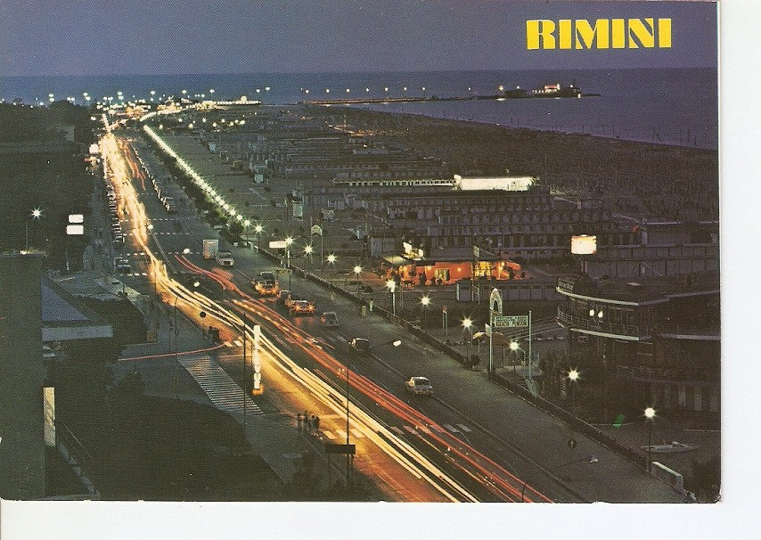 Postal 025591 : Rimini. By night
