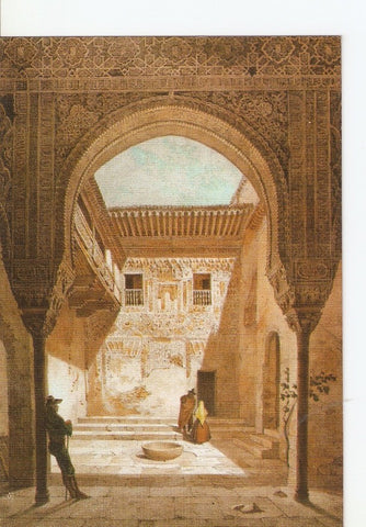 Postal 025636 : Patio de la Mezquita (Mexuar). Gtrabado del siglo XIX Alhambra - Granada