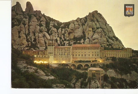 Postal 025641 : El Santuario al atardecer. Montserrat
