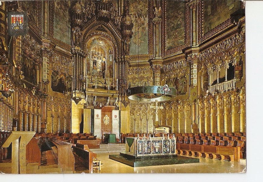 Postal 025642 : Interior de la Basilica. Montserrat