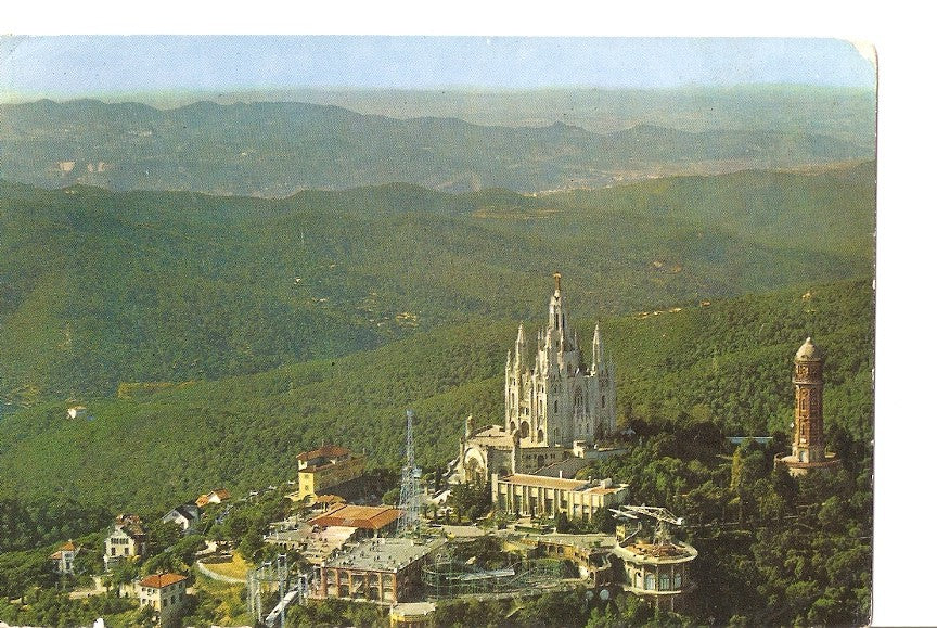 Postal 025644 : Cumbre del Tibidabo y vista del Valles. Barcelona
