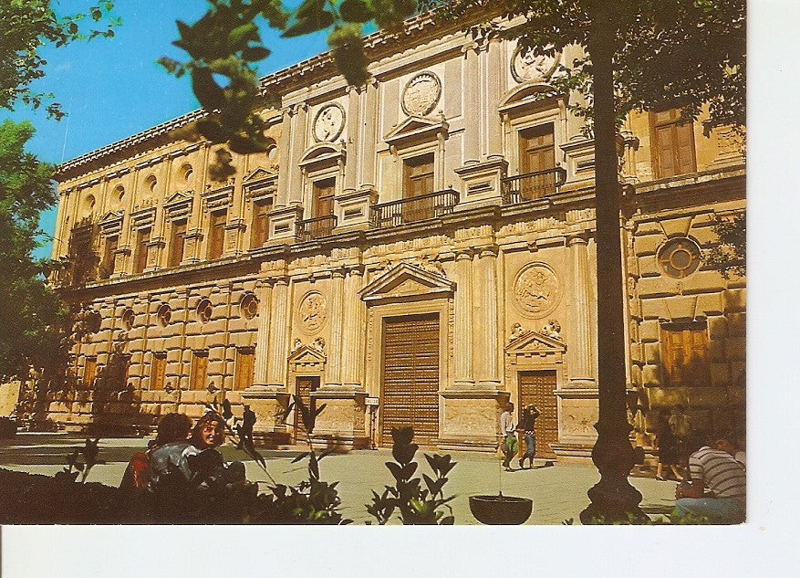 Postal 025699 : Fachada principal Palacio de Carlos V Alhambra (Granada)