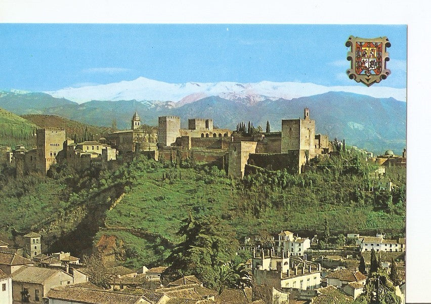 Postal 025705 : Vista de la Alhambra y Sierra Nevada (Granada)