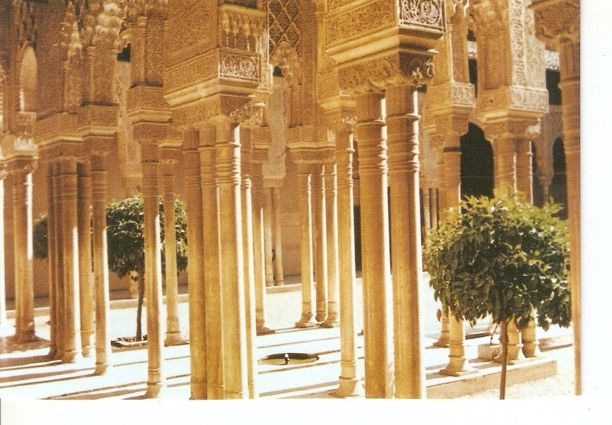 Postal 025713 : Capiteles columnas patio de Los Leones. Alhambra (Granada)