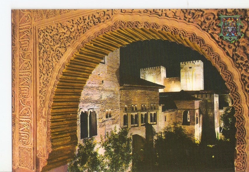 Postal 025718 : Torre del Homenaje y Quebrada. Alhambra (Granada)