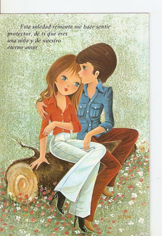 Postal 025757 : Dibujo. Pareja