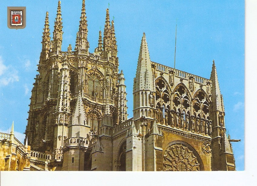 Postal 025794 : Catedral. El crucero y detella portada Sarmental. Burgos