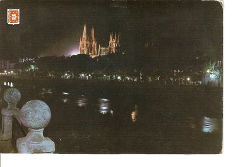 Postal 025800 : La Catedral. Vista Nocturna. Burgos. Estilo gotico