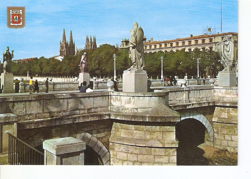 Postal 025803 : El Arco de Santa Maria desde el Espolon. Burgos